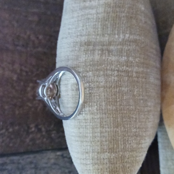 Silver Rhinestone Four Prong Setting Ring - Picture 4 of 11